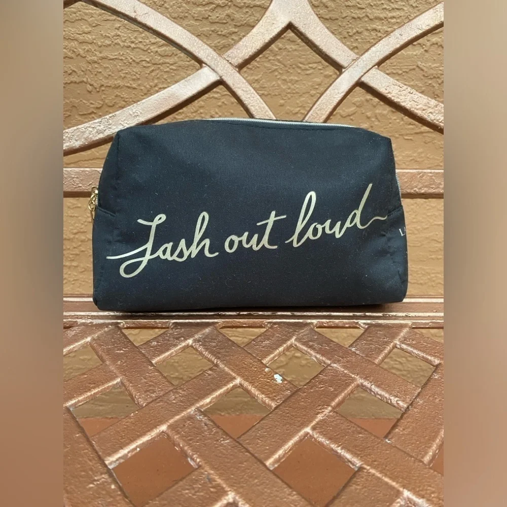 Lancome Black and Gold Cosmetic Bag